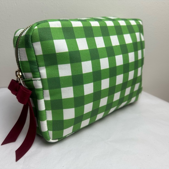 Cosmetic Pouch with Burgundy Ribbon - Picture 2 of 12